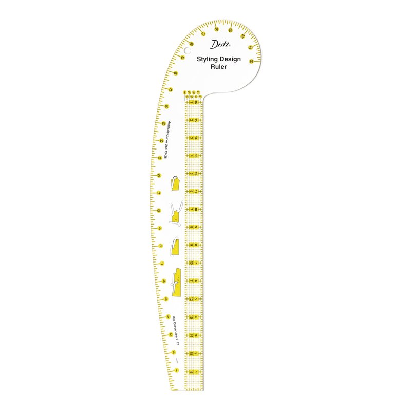 Dritz Design Ruler Trio with Styling Design, Curve & Hip Curve Rulers for Sewing