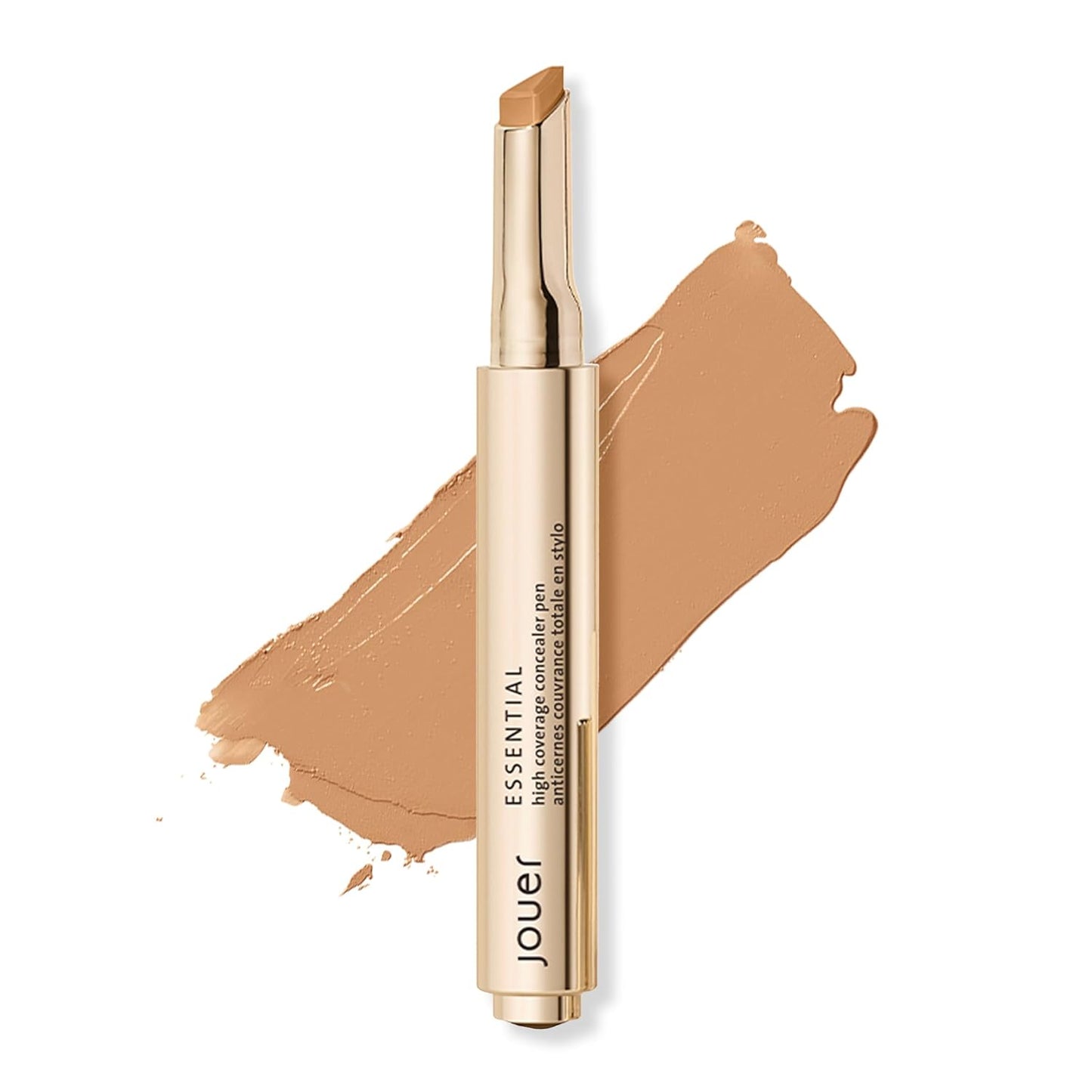 Jouer Essential High Coverage Concealer Pen - Brightening Under Eye Concealer for Dark Circles | Hyaluronic Acid & Vitamin E
