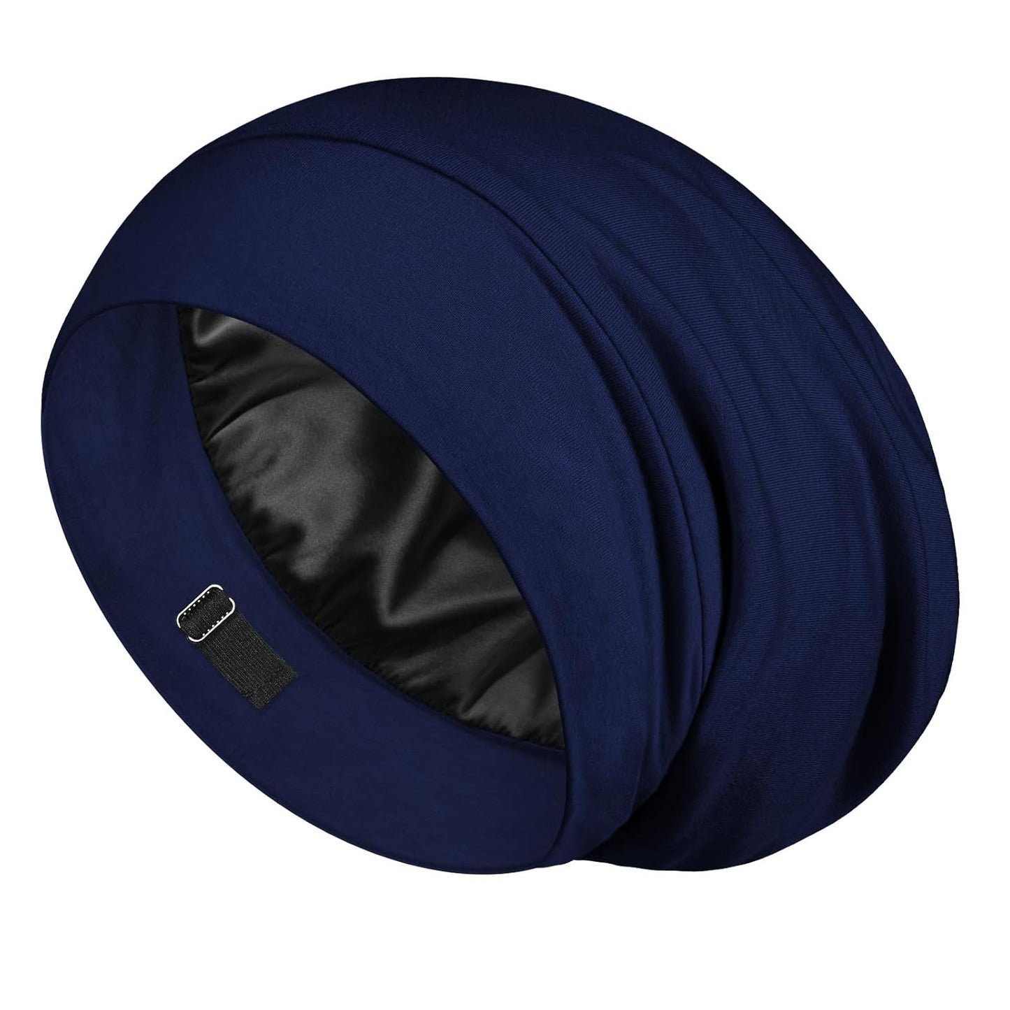 100% Mulberry Silk Bonnet for Sleeping - Adjustable Night Cap | Brown Leopard, Pack of 1