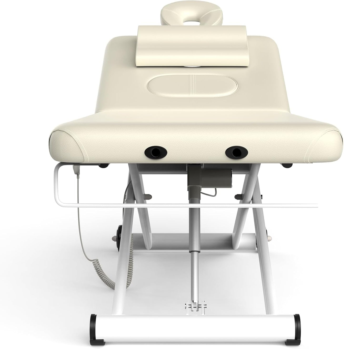 Electric Massage Table - Heavy Duty 2 Motor Adjustable Lift for Spa & Treatment | 31.2" Wide x 75" Long, White
