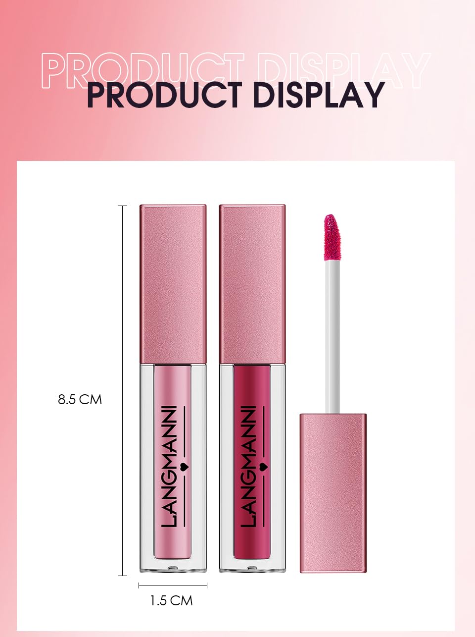 LANGMANNI Lip Gloss Collection - 12 Pcs Shiny Smooth Liquid Lip Stains | Rich Colors for Makeup Enthusiasts