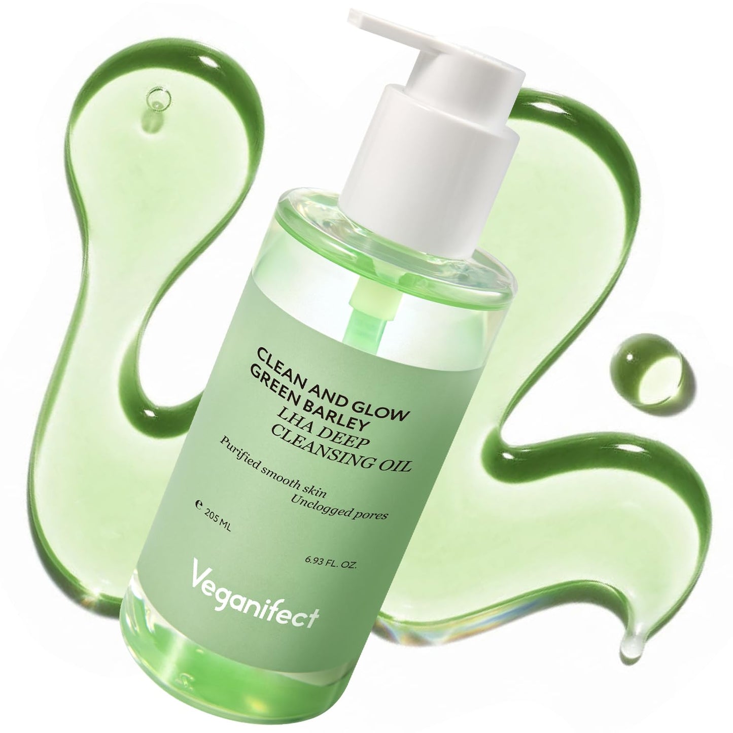 LHA Deep Cleansing Oil - Vegan Pore Control & Blackhead Remover | Gentle Daily Makeup Remover, 205ml/6.93 fl oz