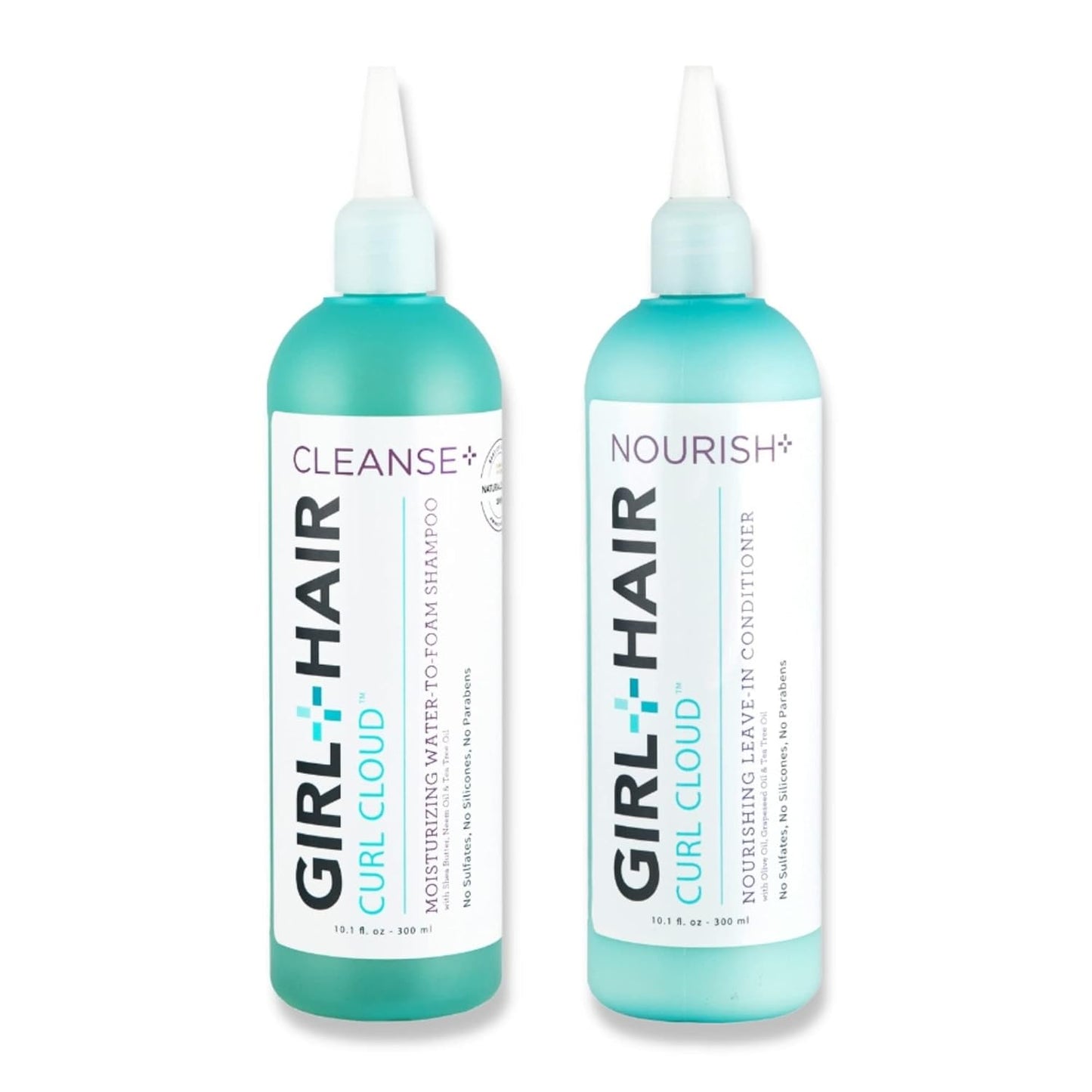 GIRL+HAIR Moisturizing Shampoo & Conditioner Set - Hydrate Dry Hair, Boost Shine | 2x 10.1 fl. oz.