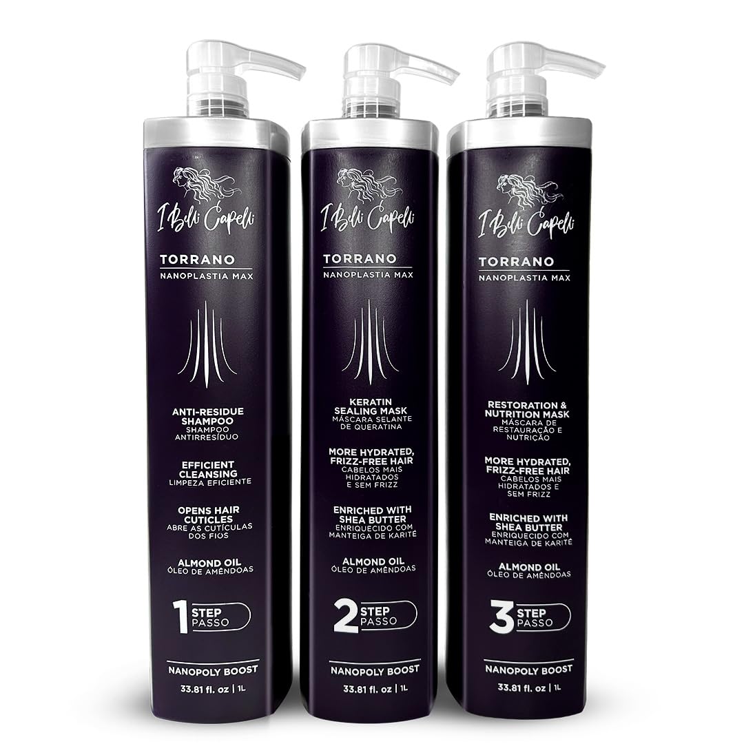 Keratin Hair Treatment Kit - Formaldehyde-Free Straightening with Nanoplastia & B-tox | 2 Pack