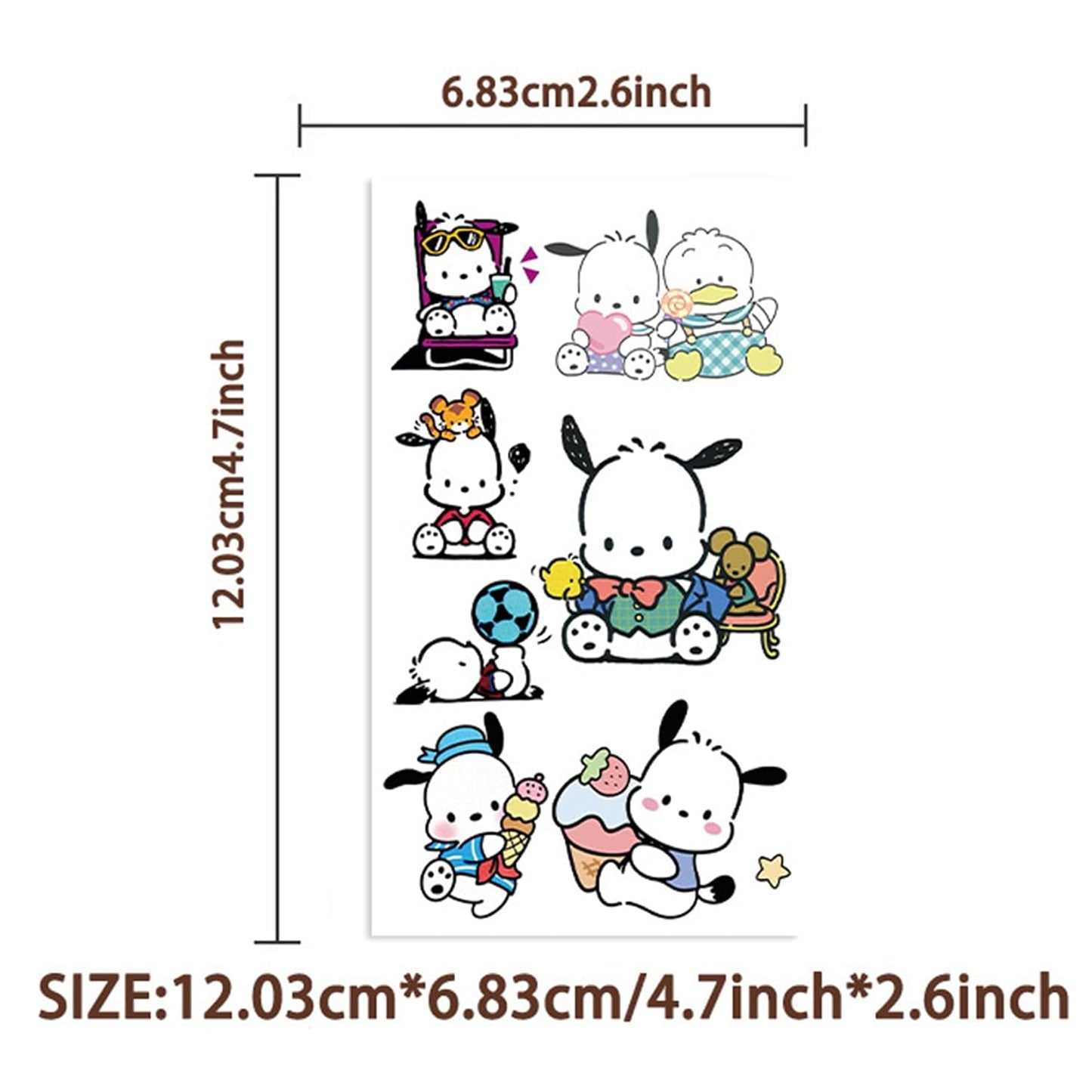 My Melody Temporary Tattoos & Face Stickers - Cute Cartoon Characters | Party Favors & Makeup Decor