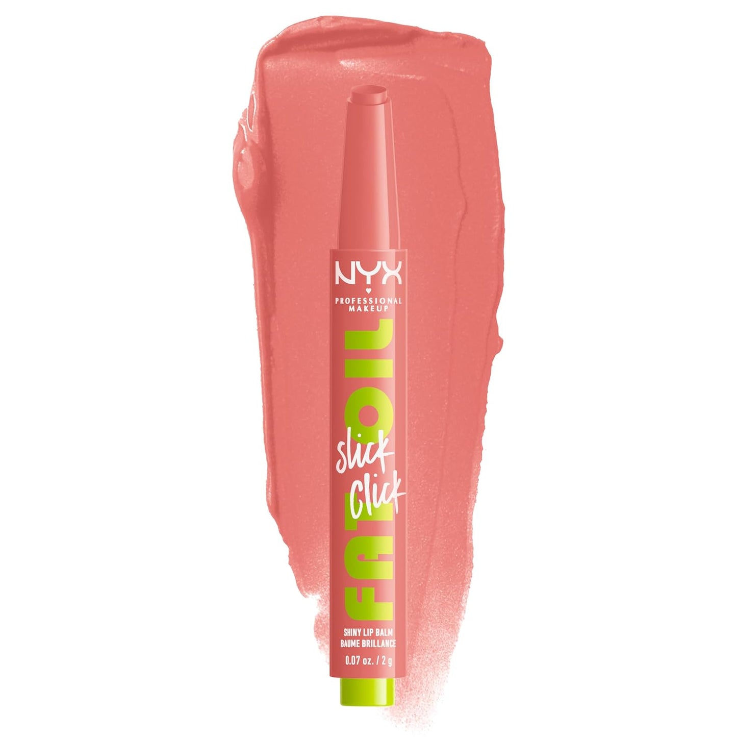 NYX Professional Makeup Fat Oil Slick Click | Lightweight, Buildable Vegan Lip Balm - Richly Pigmented, No Filter Needed