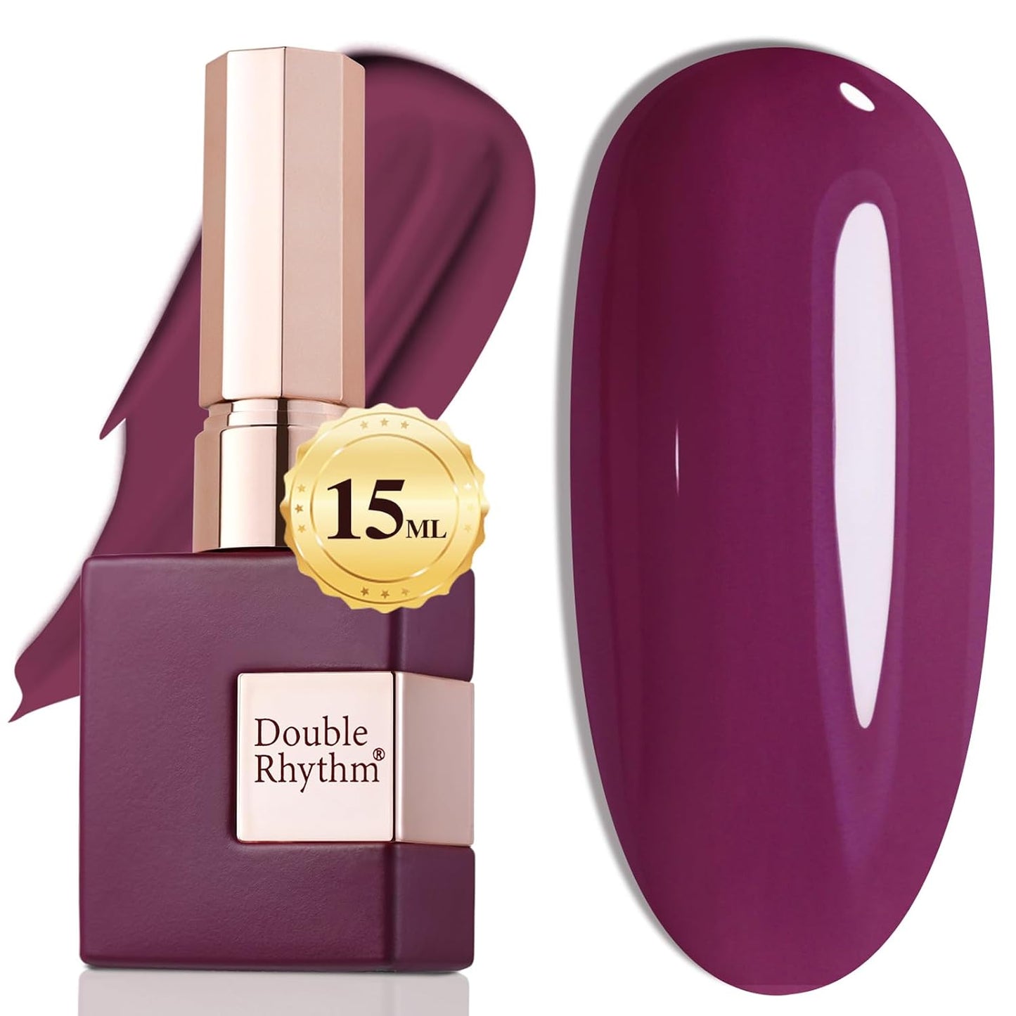 Gel Nail Polish - Double Rhythm 15ML Pearl White Soak Off for Art Manicure | DIY at Home