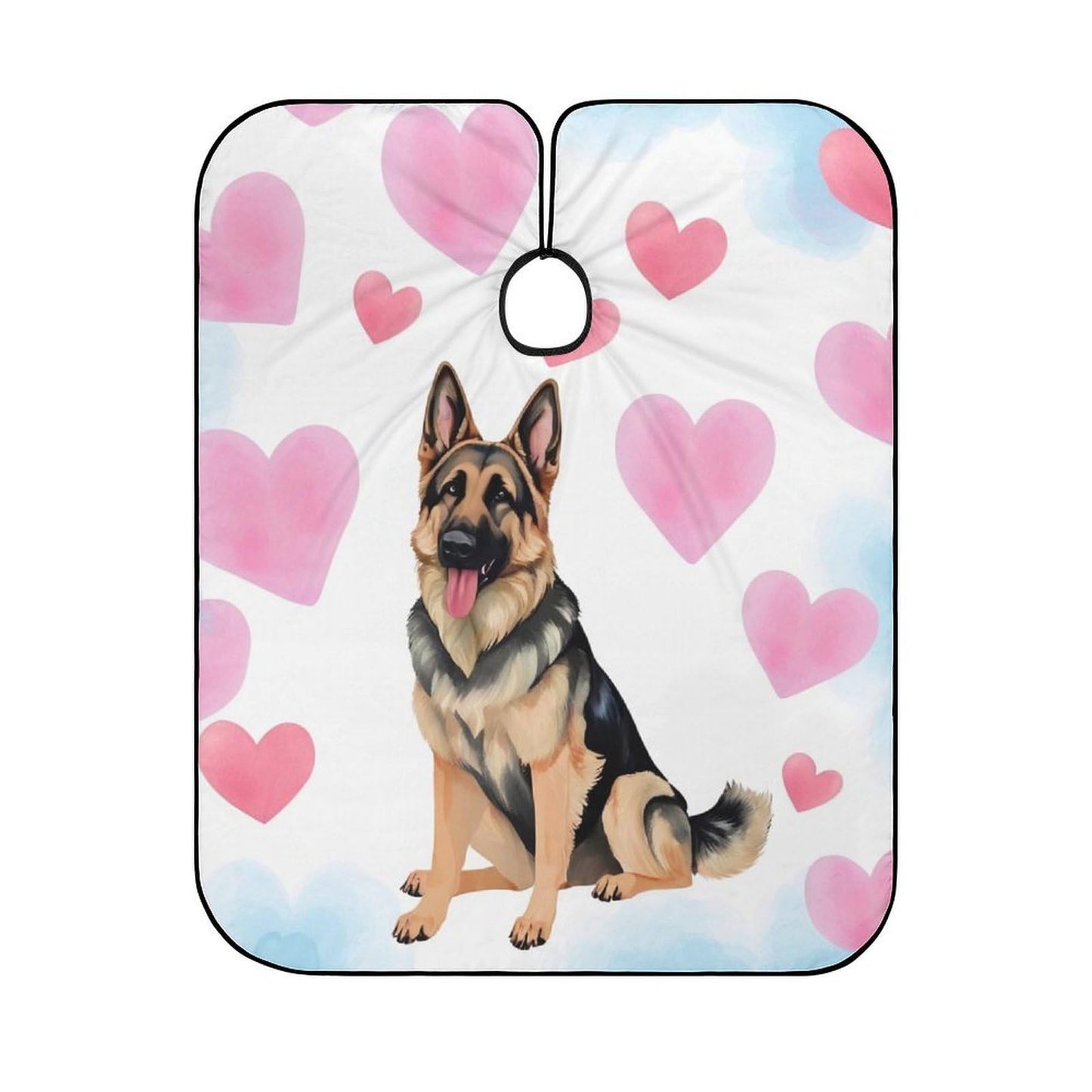Extra Large Professional Hair Cutting Cape Full Coverage Barber Cape for Salon Home Use Funny German Shepherd Love