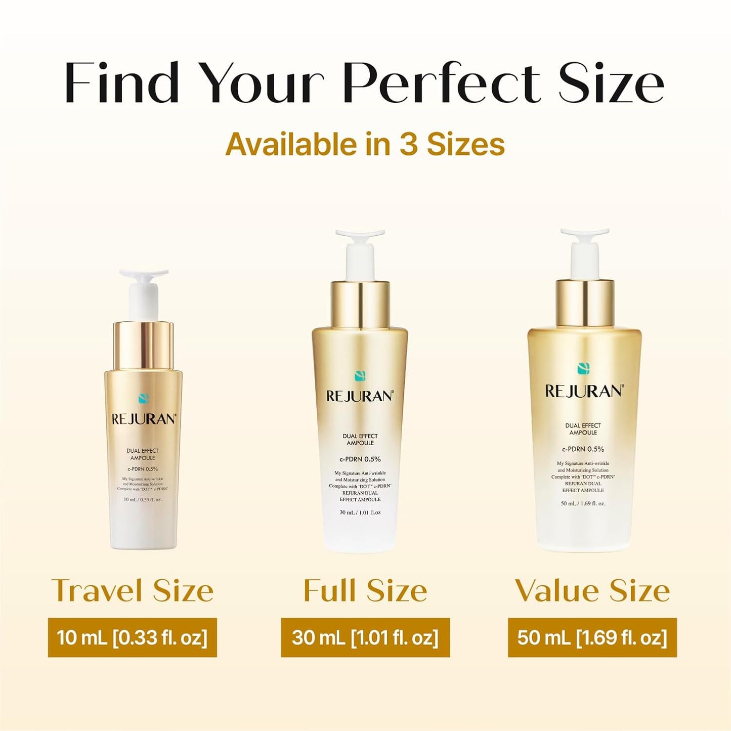 Rejuran® Dual Effect Ampoule - Korean Face Serum for Hydration, Firming & Radiance | 10mL Travel Size