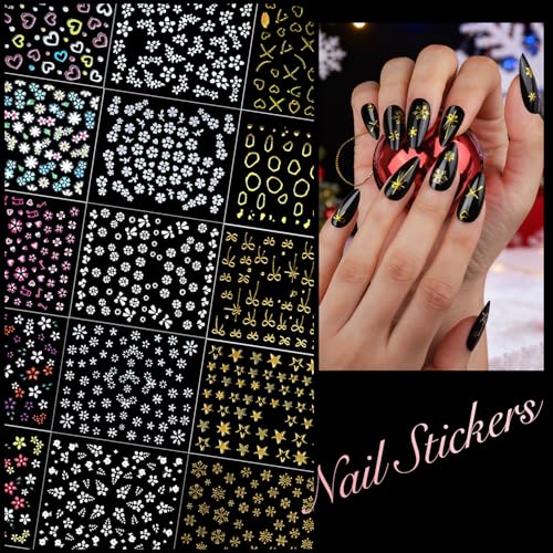Teenitor Acrylic Nail Kit with Clear Coffin Tips & Charms