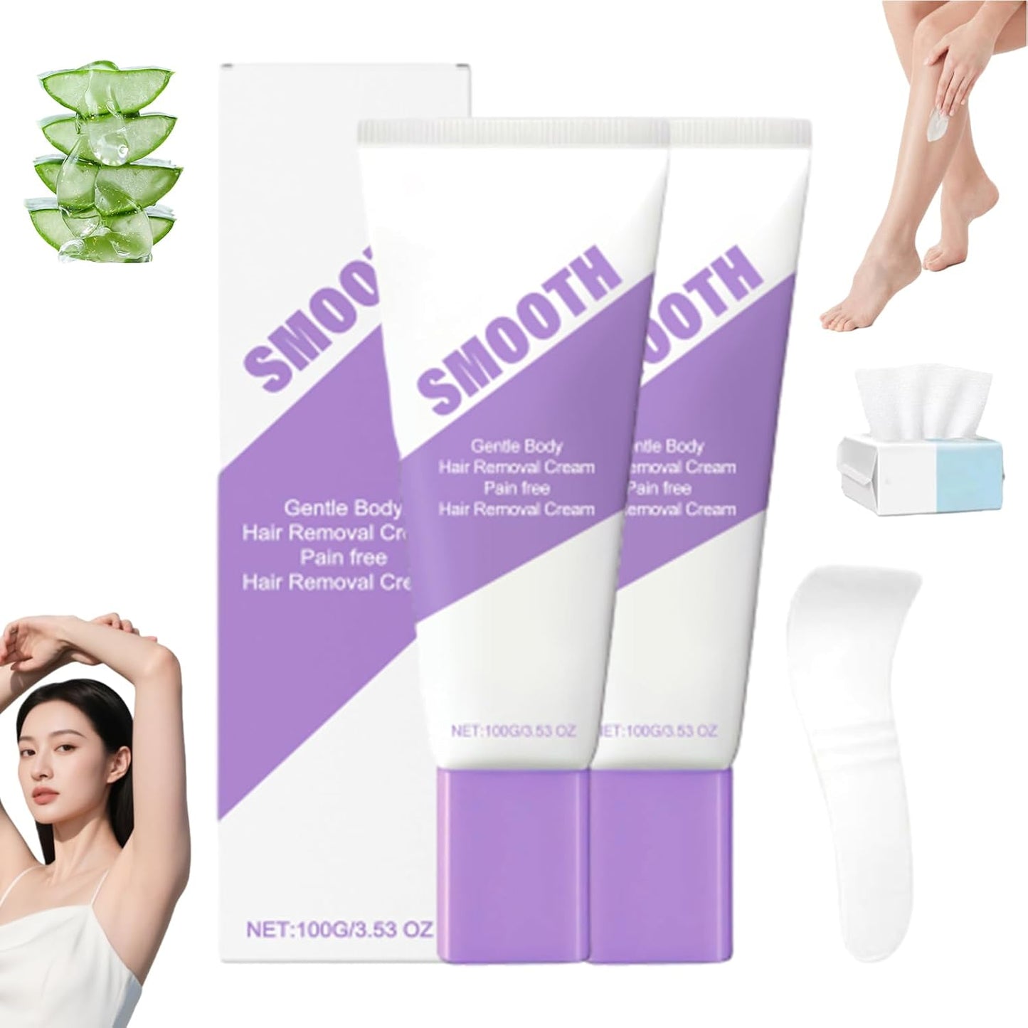 Pain-Free Hair Removal Spray - Gentle Formula for All Skin Types | Unisex Use