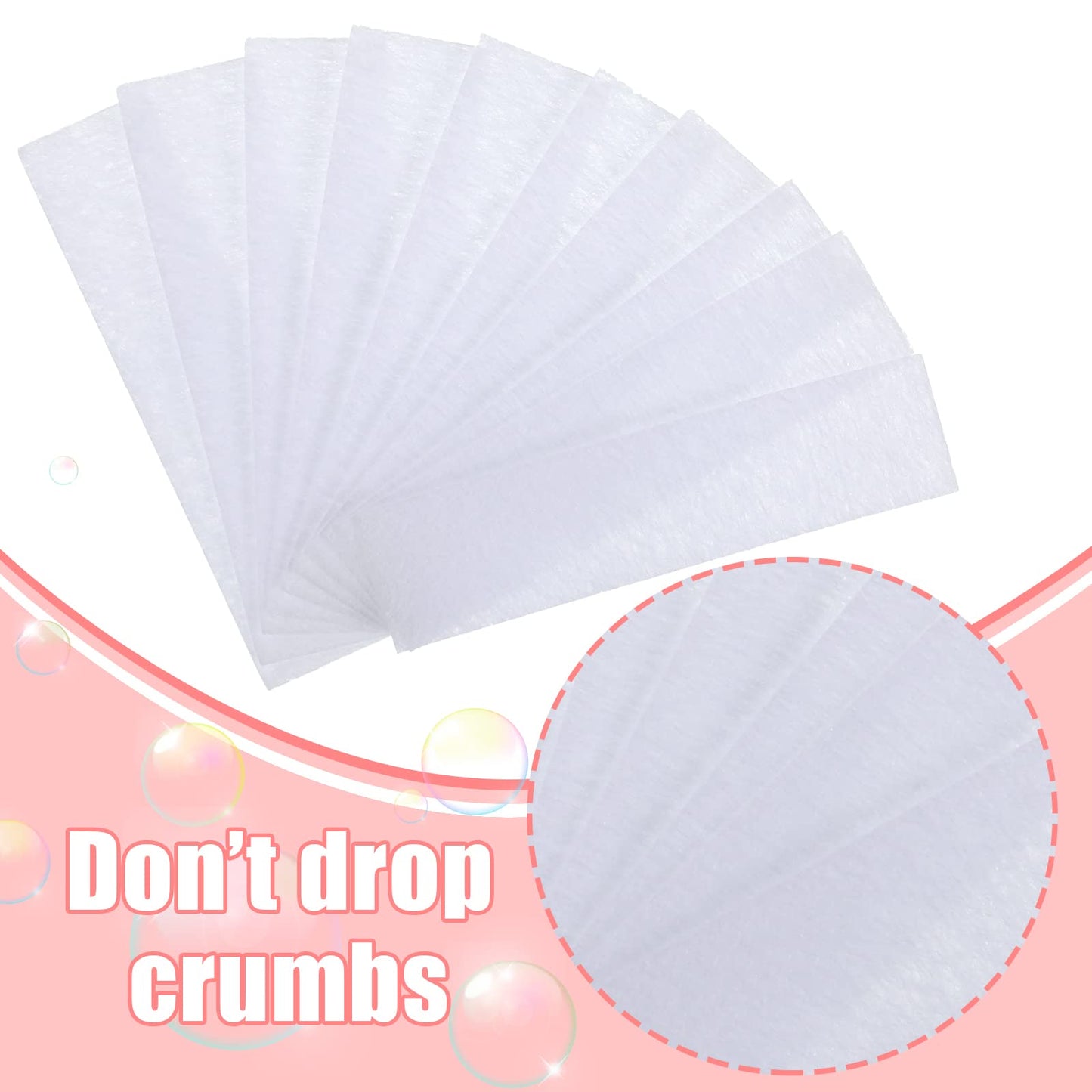 Maitys Eyebrows Small Wax Strips Kit Hair Removal Paper Facial Strips Epilating Pads for Women Men Eyebrow Body Face Arms Lip, 0.4 x 2.4 Inches, White, Wax Not Included(400 Pieces)