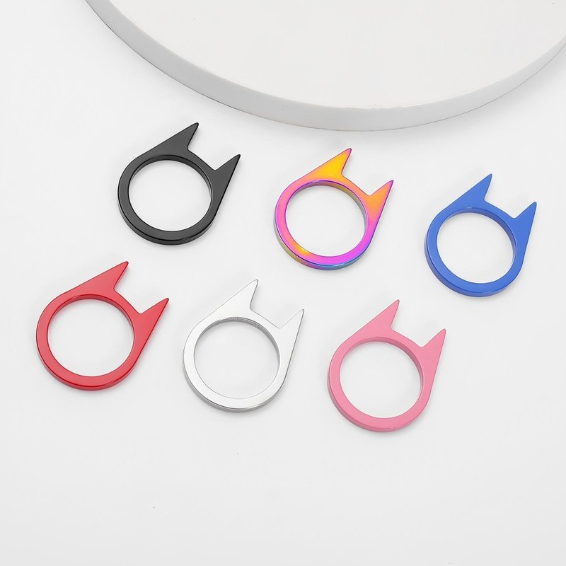 Ailiessy Cat Rings Set for Women Funny Finger Rings Stainless Steel Cat Kitty Ring Minimalist Kitten Animal Jewelry Gifts 6Pcs/Set (8)