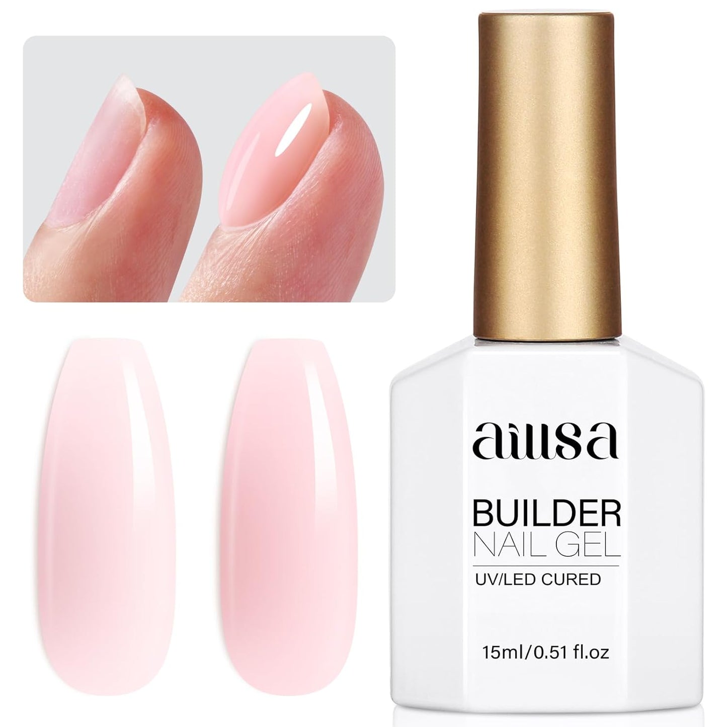 AILLSA Gel Nail Polish - Base & Top Coat for DIY Nail Art | Long-Lasting, High Gloss Shine, 0.51 Fl Oz
