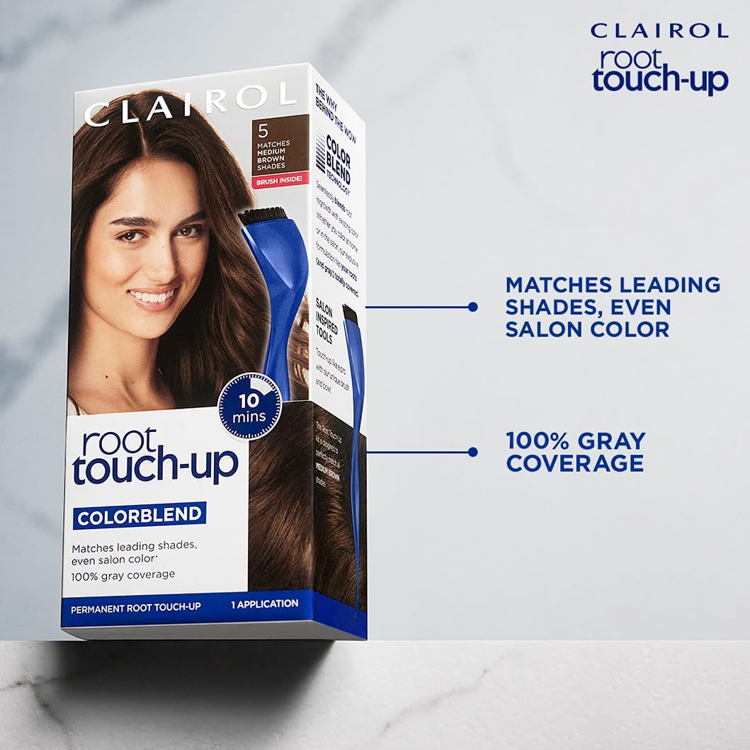 Clairol Root Touch-Up Permanent Hair Dye - 10 Extra Light Blonde | 100% Gray Coverage | Easy Brush Application