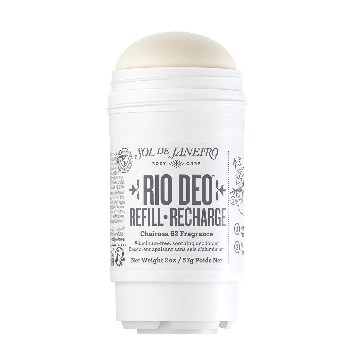 Rio Deo Aluminum-Free Deodorant Refill Cartridge - Eco-Friendly & Long-Lasting