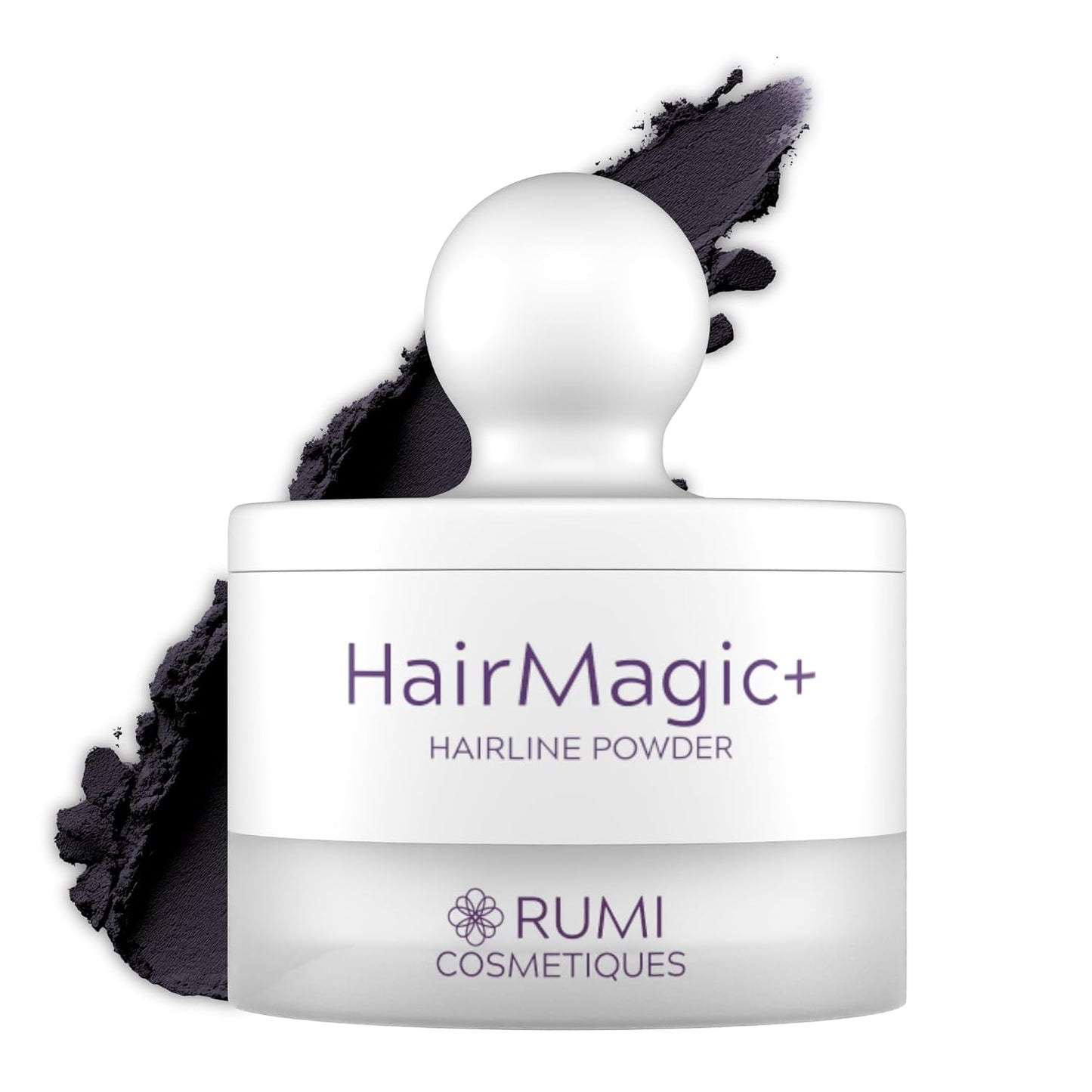 HairMagic+ Root Touch Up Powder - Instant Gray Coverage & Hairline Filler | Water-Resistant, Natural Finish with Argan Oil & Vitamin E (Dark Brown)