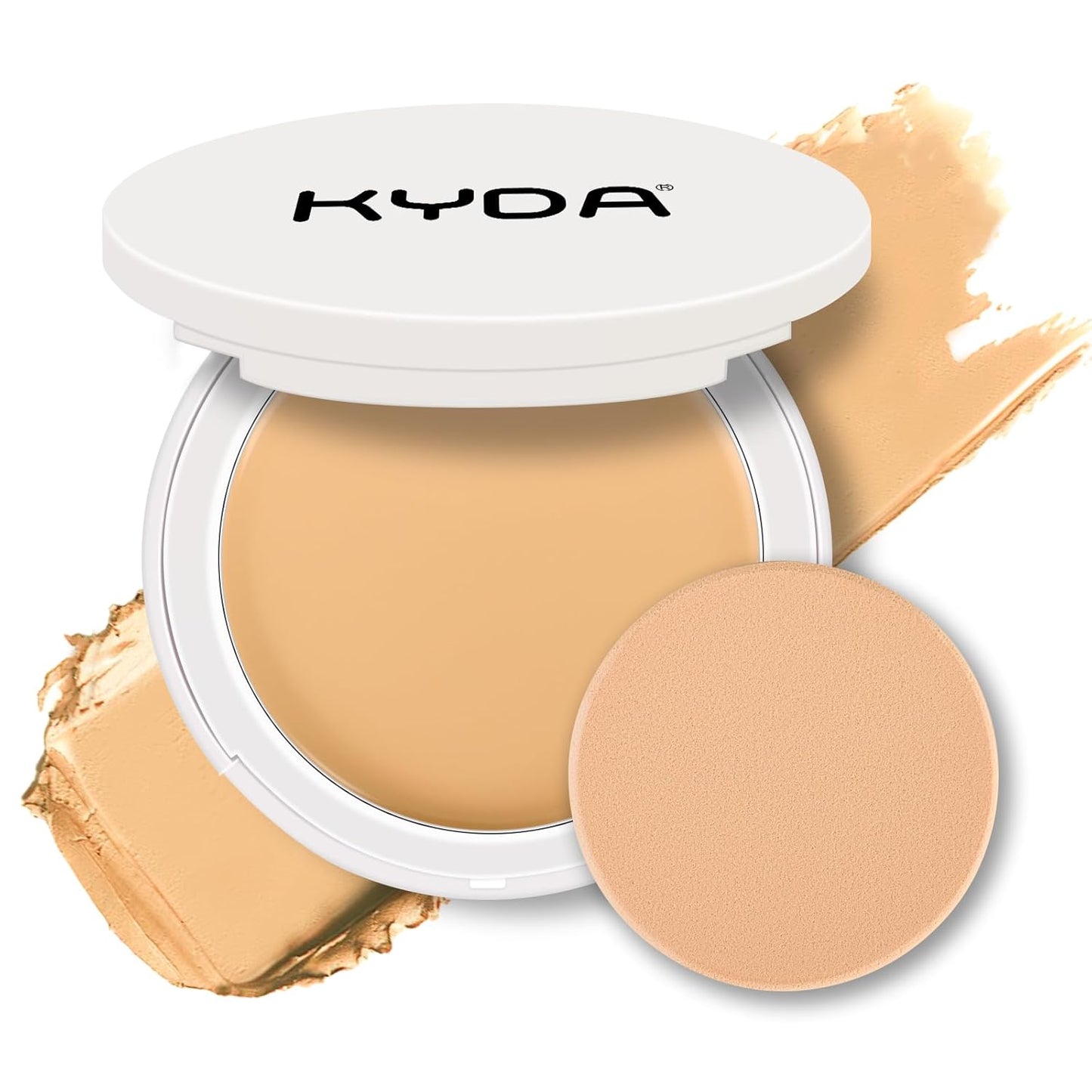 KYDA Tinted Foundation Balm - Soft-Focus Matte Finish Cream-to-Powder Makeup | Buildable Coverage, Weightless, BBD01