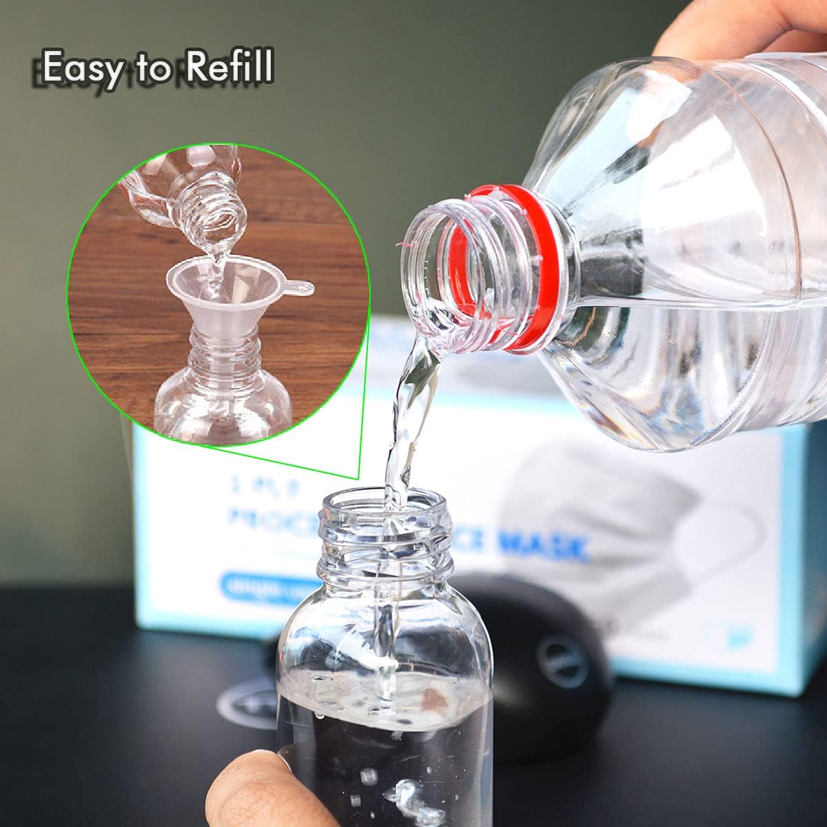 Clear Plastic Spray Bottles - 3.5oz Fine Mist Travel Size | Refillable Mini Liquid Containers (2 Pack)