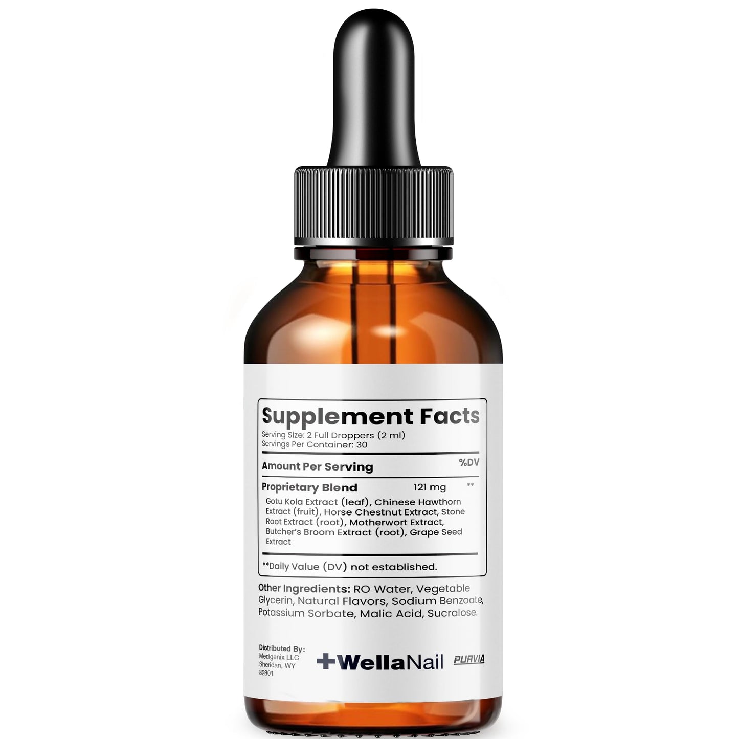 (2 Pack) WellaNail Drops, Wella Nail Care Liquid Supplement Advanced Maximum Extra Strength Formula, Toenail Hydration Premium Natural Ingredients Foot & Cuticle Support for Healthy Appearance (4oz)