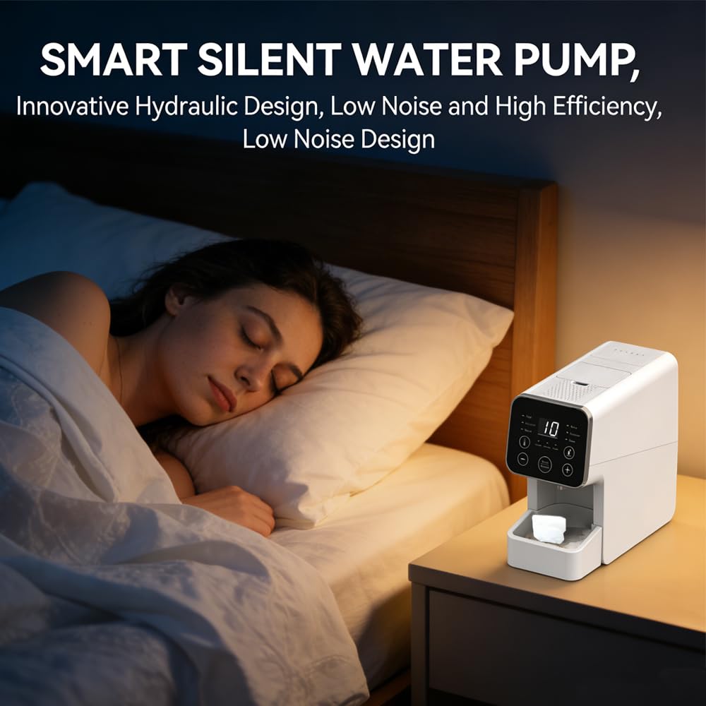 Hot Towel Warmer Machine - 55°C Auto Heating & Dispensing | Includes 50 Compressed Towels, White