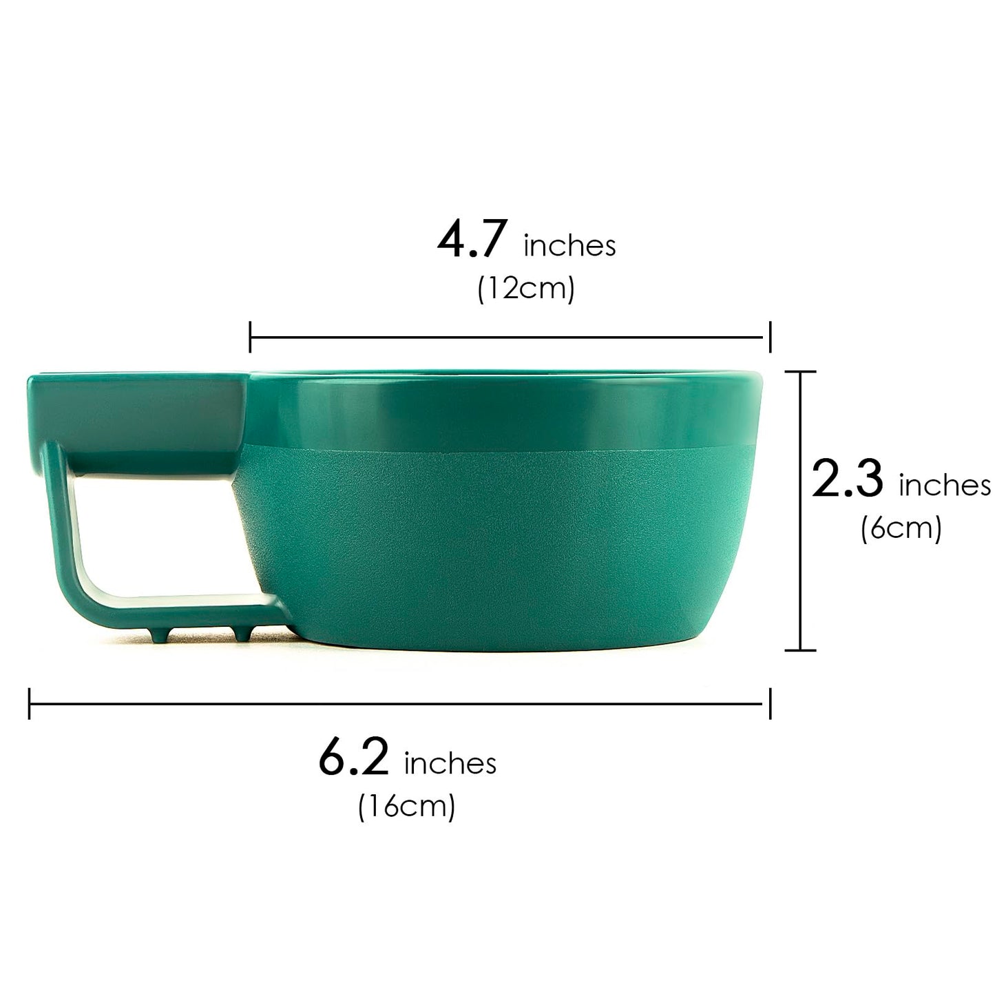 Linkidea Plastic Shaving Soap Bowl with Non-slip Handle, Wide Mouth, Large Capacity, Easier to Lather Ridges, Wet Razor Shave Cream Bowl for Men (Green), SSB1-01