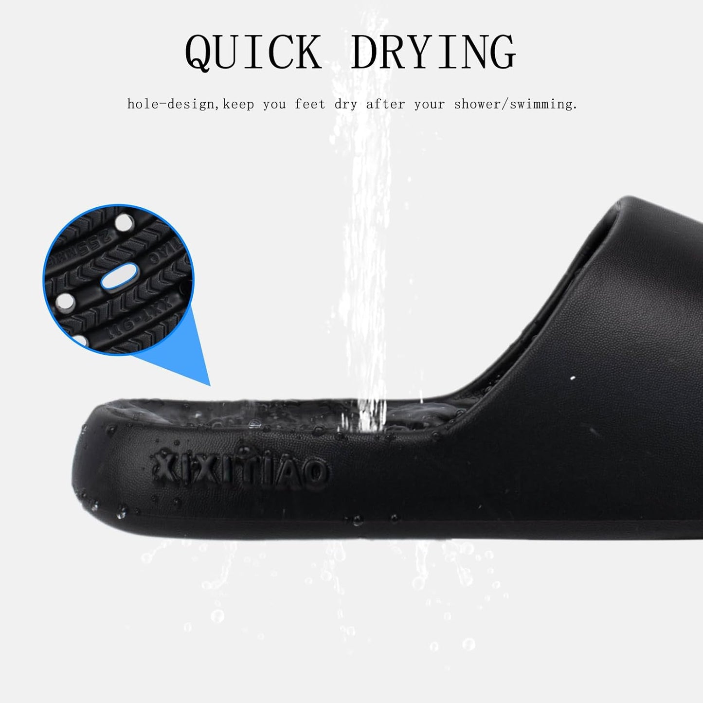 Non-Slip Shower Shoes for Women & Men - Quick Dry Lightweight EVA Slippers | Ideal for Pool, Gym, Dorm