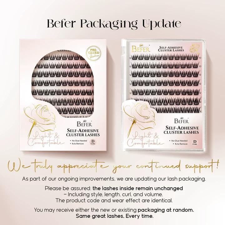 Self-Adhesive Eyelash Clusters - D Curl 10-16MM | Natural Look, Reusable & Easy DIY Application