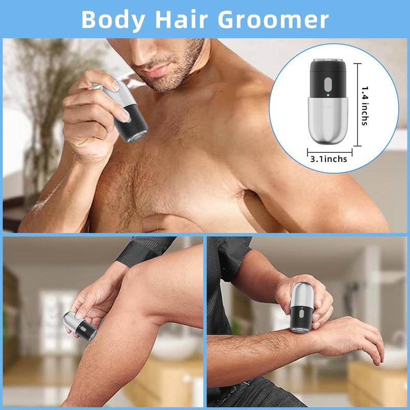 Mini Electric Shaver, Electric Razor for Men, Portable USB-C Rechargeable Waterproof Shaver, Cordless Powerful Razor for Travel, Home, Business