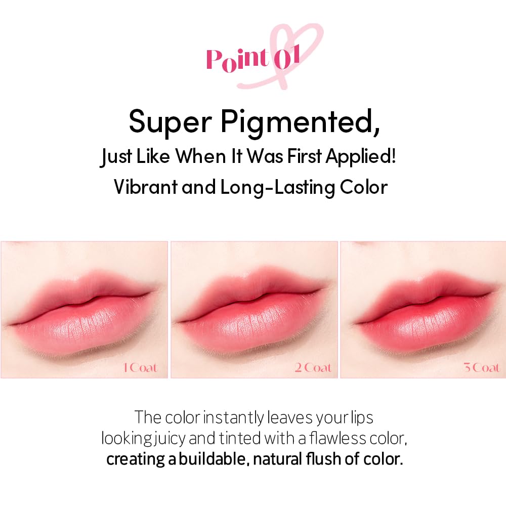 Dear Darling Marker Tint - Hydrating Long Lasting Lip Stain #5 Pink Tangerine (5g) | High Pigment Kbeauty Lip Tint