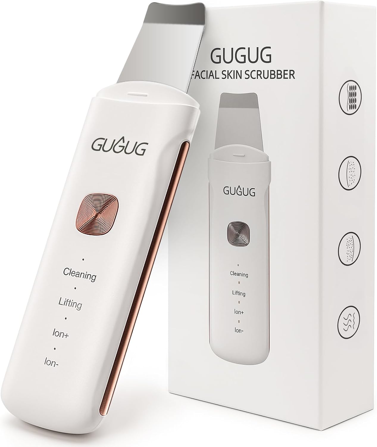 GUGUG Skin Scrubber - 4-in-1 Waterproof Facial Spatula for Deep Cleansing & Blackhead Removal | Pore Cleaner Tool