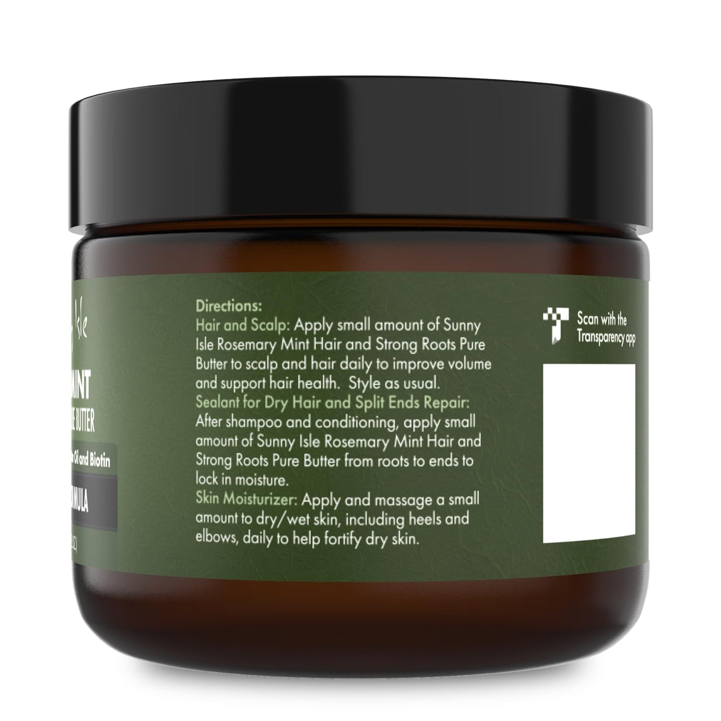 Sunny Isle Rosemary Mint Hair & Strong Roots Butter 2oz - Biotin, Jamaican Black Castor Oil