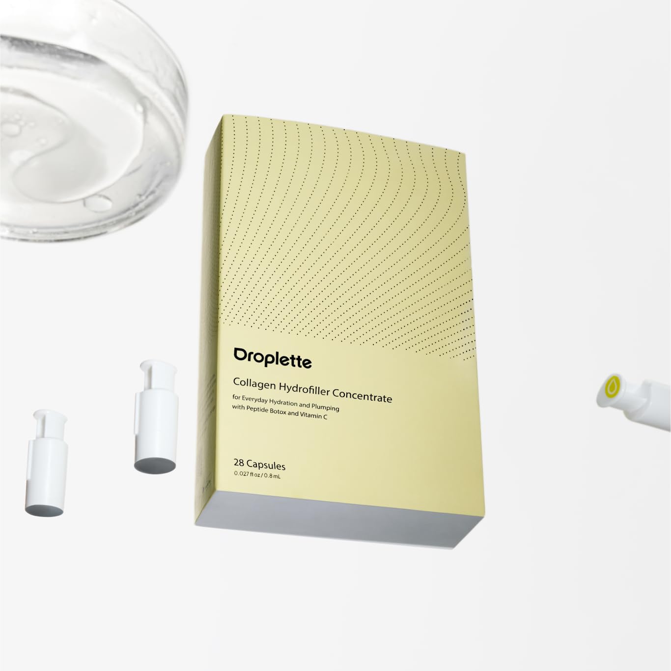 Droplette Ultra Micro-Infuser Skincare Device - Hydration & Plumping with 28 Collagen Capsules | Dove Grey