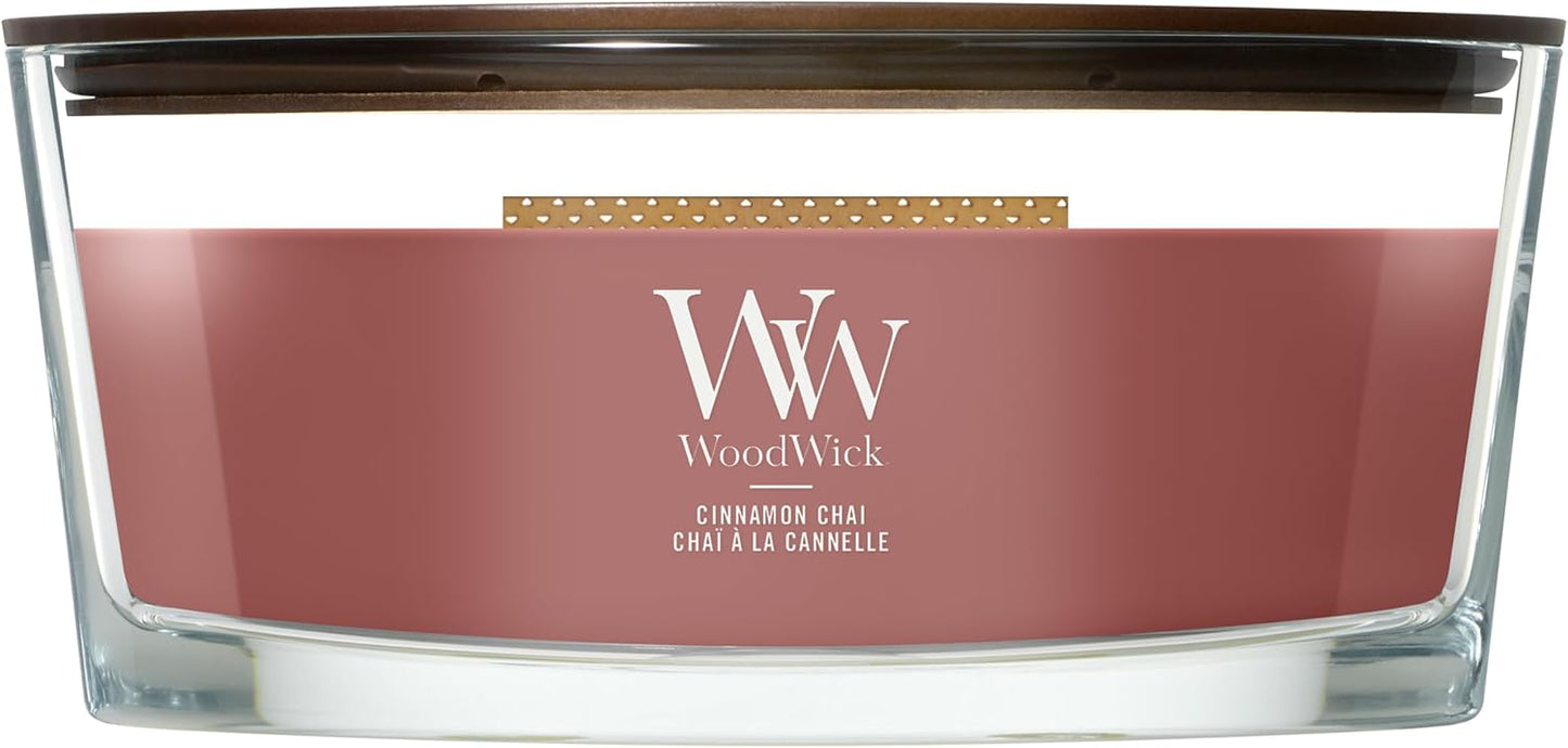 WoodWick Tonka & Almond Milk Candle - 9.7 oz Medium Hourglass with Crackling Wick | Perfect Gift for Men & Women