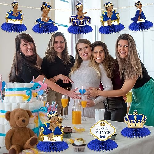 9Pcs Royal Prince Honeycomb Centerpieces for Baby Showers