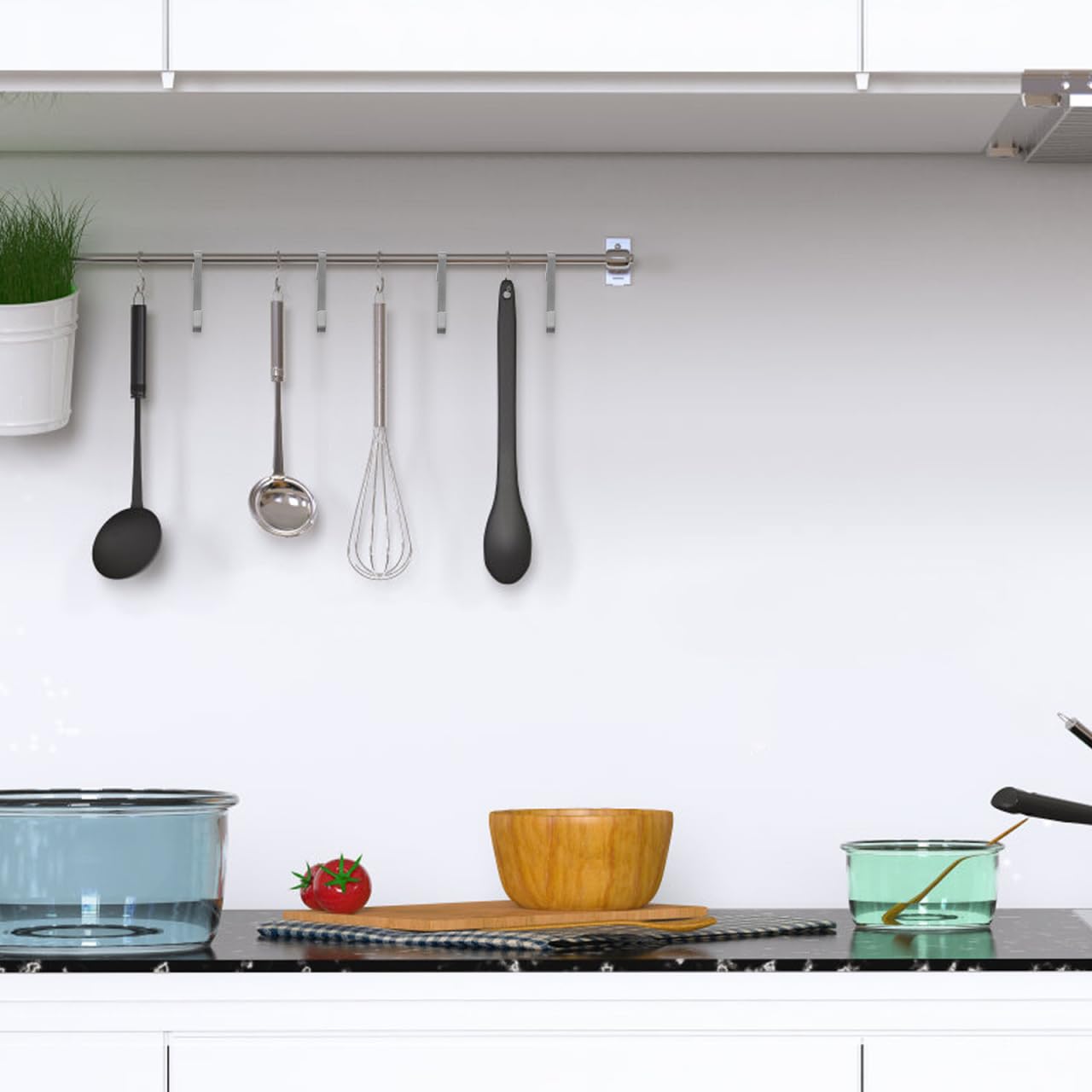 POPETPOP 20-Pack Stainless Steel J-Hooks Heavy Duty Wire Rack Hooks – Rustproof Clip-On Hanging for Pots, Towels, Clothes – Kitchen, Bathroom, Closet Storage