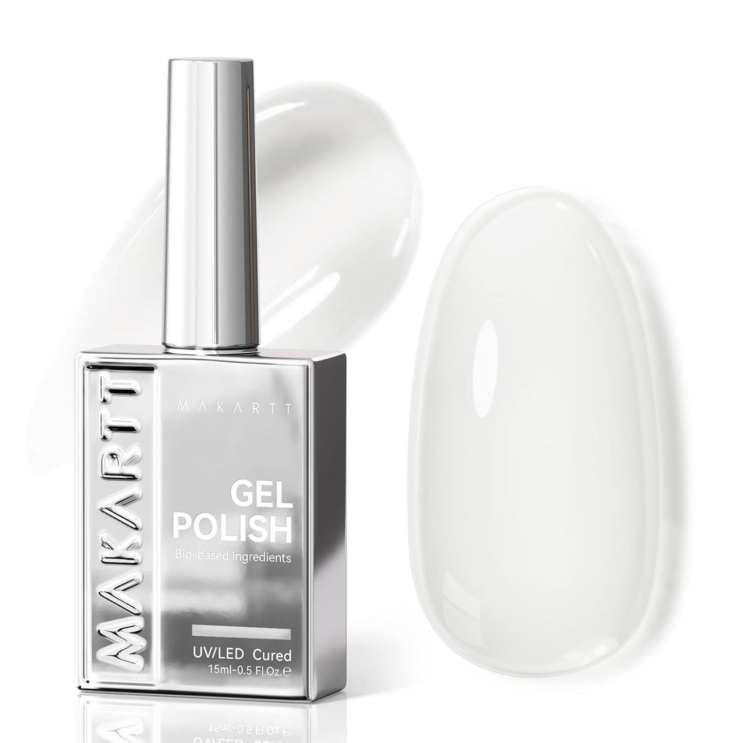 Milky Pink Gel Nail Polish - Hema-Free 15ML Jelly Formula | Sheer Translucent Effect for DIY Manicure
