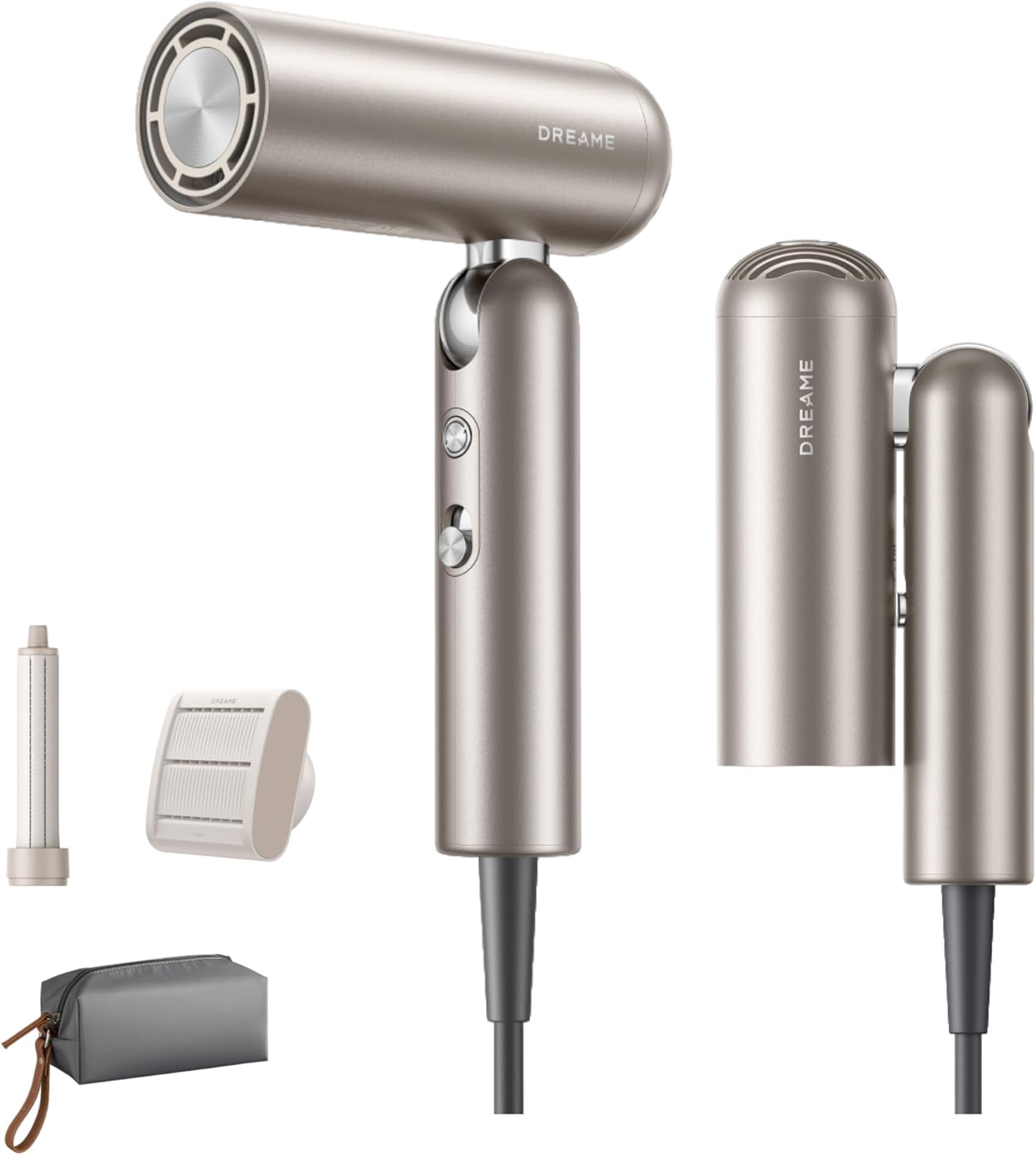 Dreame Pocket Hair Dryer - Ultra Lightweight Blow Dryer with Fast Drying & Low Noise | Portable for Travel & Gym