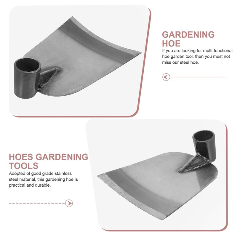 POPETPOP Stainless Steel Gardening Hoe - Handheld Farm Tool for Weeding Digging Soil Loosening and Transplanting - Compact Durable Garden Tool for Home and Outdoor Use