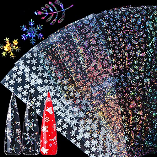 TBRZTR Christmas Nail Foil Transfer Stickers - 10 Sheets (Variation: Christmas)
