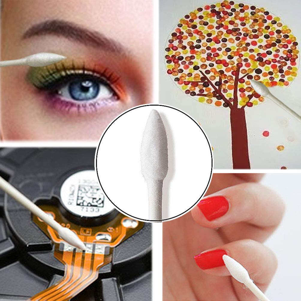 Double Precision Cotton Swabs - 800 Double Pointed Tips for Makeup | 4 Packs of 200 Pieces Each