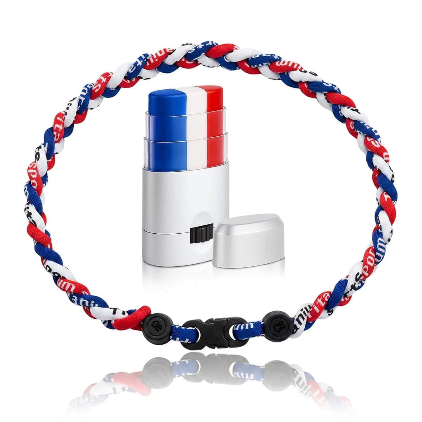 Patriotic USA Flag Face & Body Paint - Red, White & Blue Eye Black Stick for Game Day | 4th of July Accessories