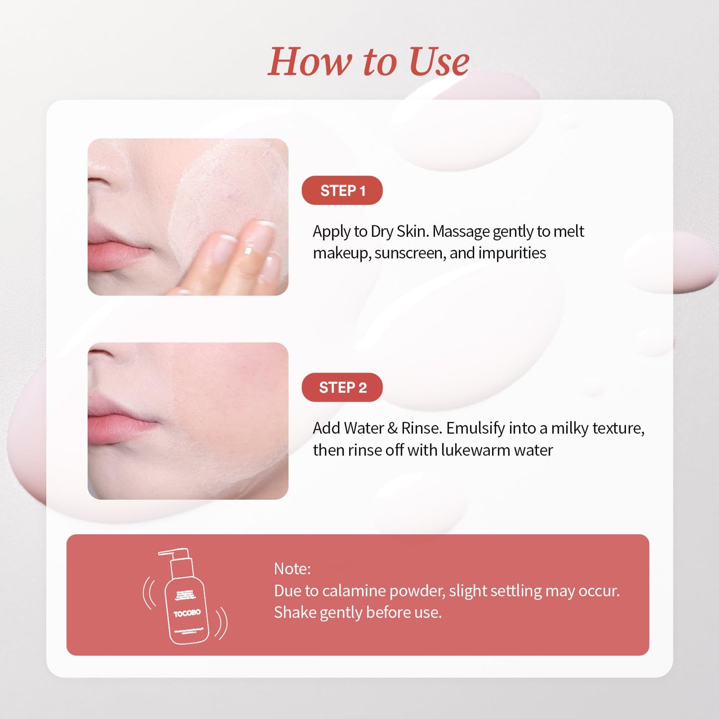 TOCOBO Korean Skincare Calamine Pore Cleansing Oil - Makeup Remover & Blackhead Melting Face Wash for Sensitive Oily Skin - Vegan White Milk & Olive Oil Sebum Cleanser, Emulsifying, 6.76 fl oz 200ml
