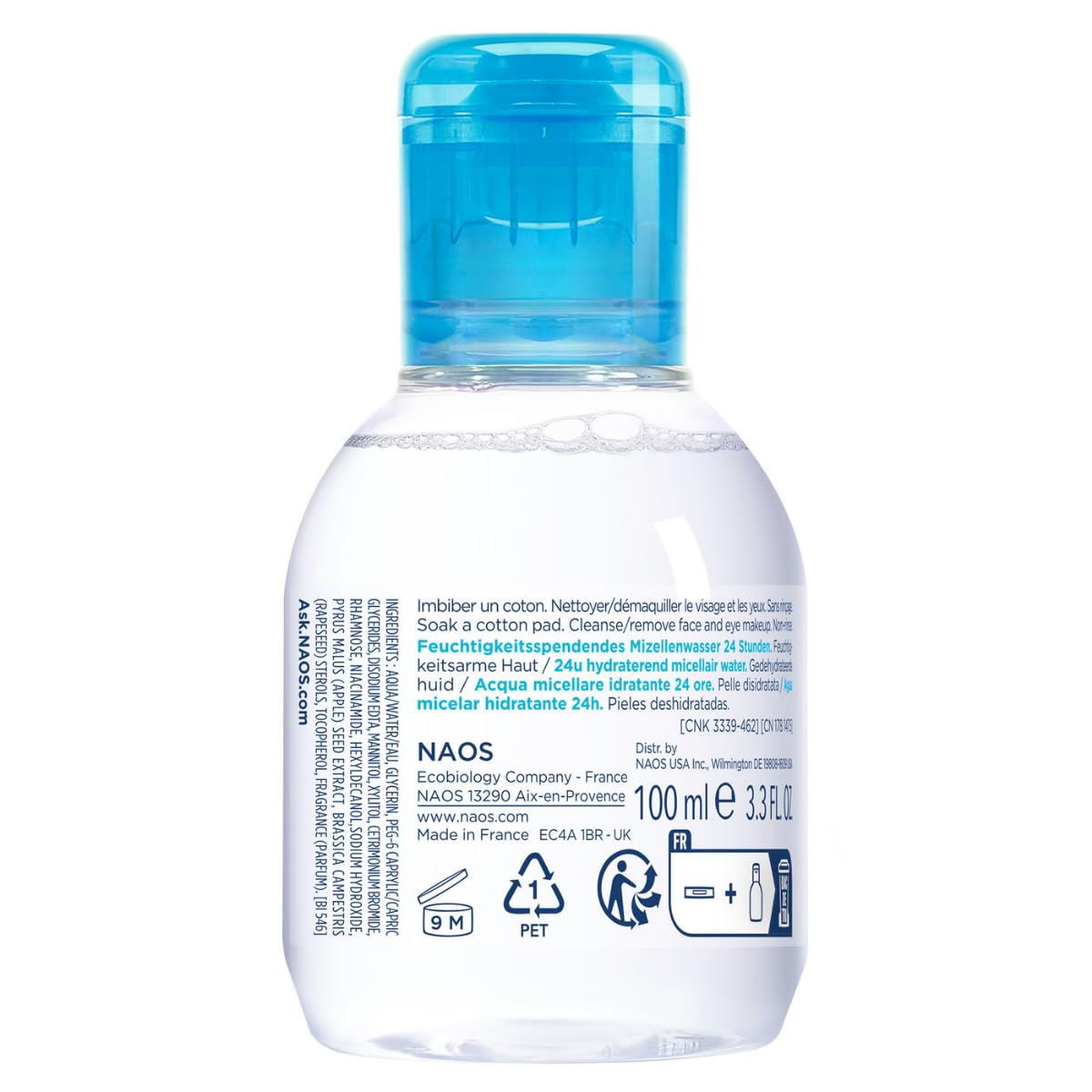 Bioderma Hydrabio H2O Micellar Water | Gentle Face Cleanser & Makeup Remover for Dehydrated Sensitive Skin
