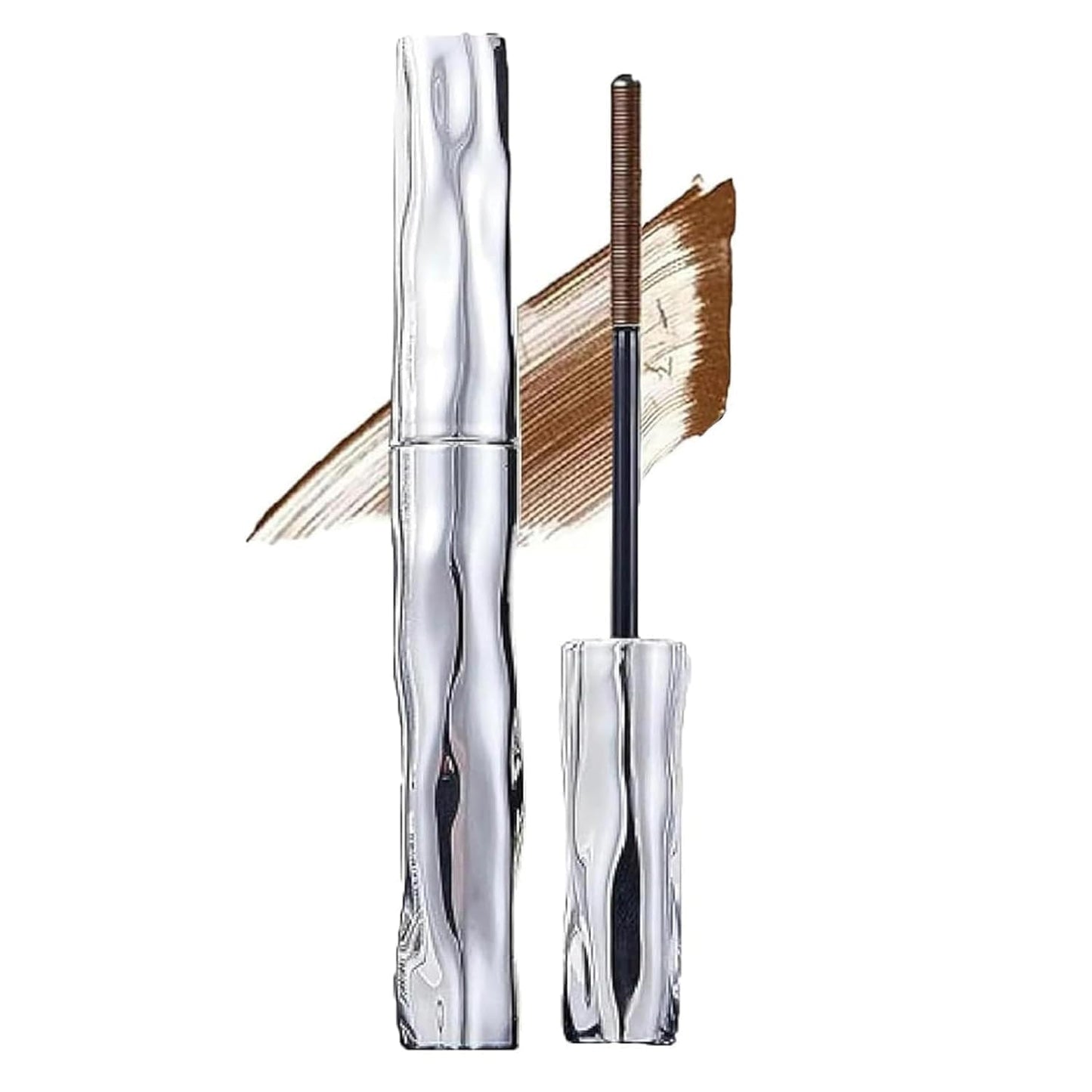 Felvaris Waterproof Fiber Mascara - Lengthening, Washable, Smudge-Proof | Brown Metal Brush