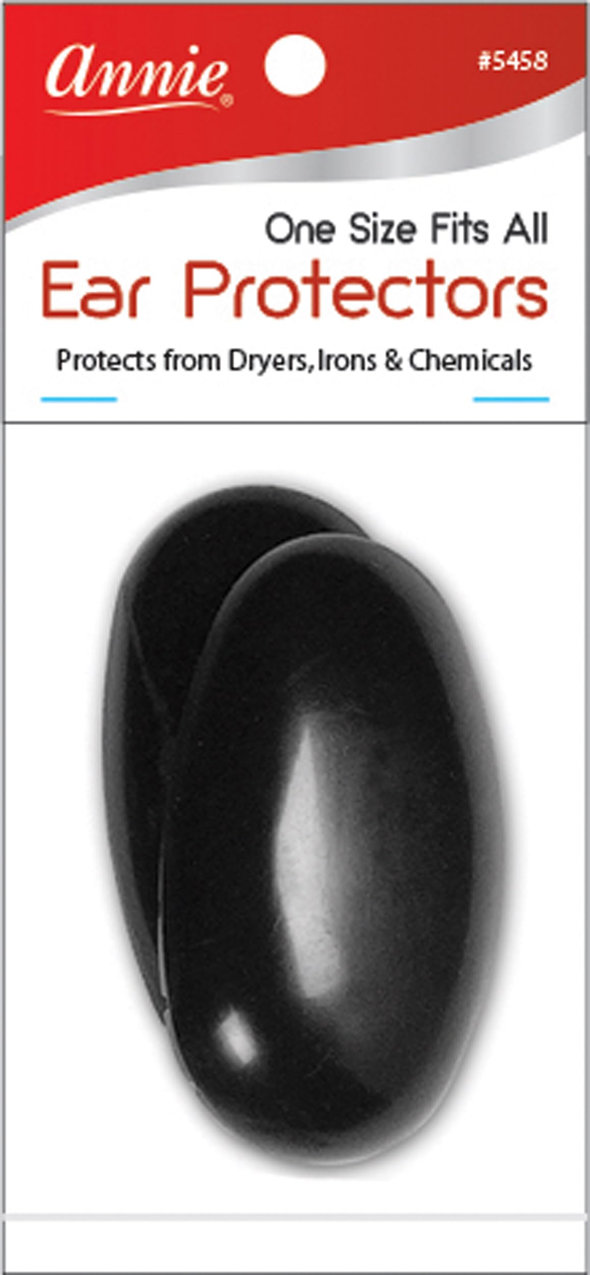 Annie Ear Protectors Shields, Protects Ears from Dryers, Irons and Chemicals - 1 Pair