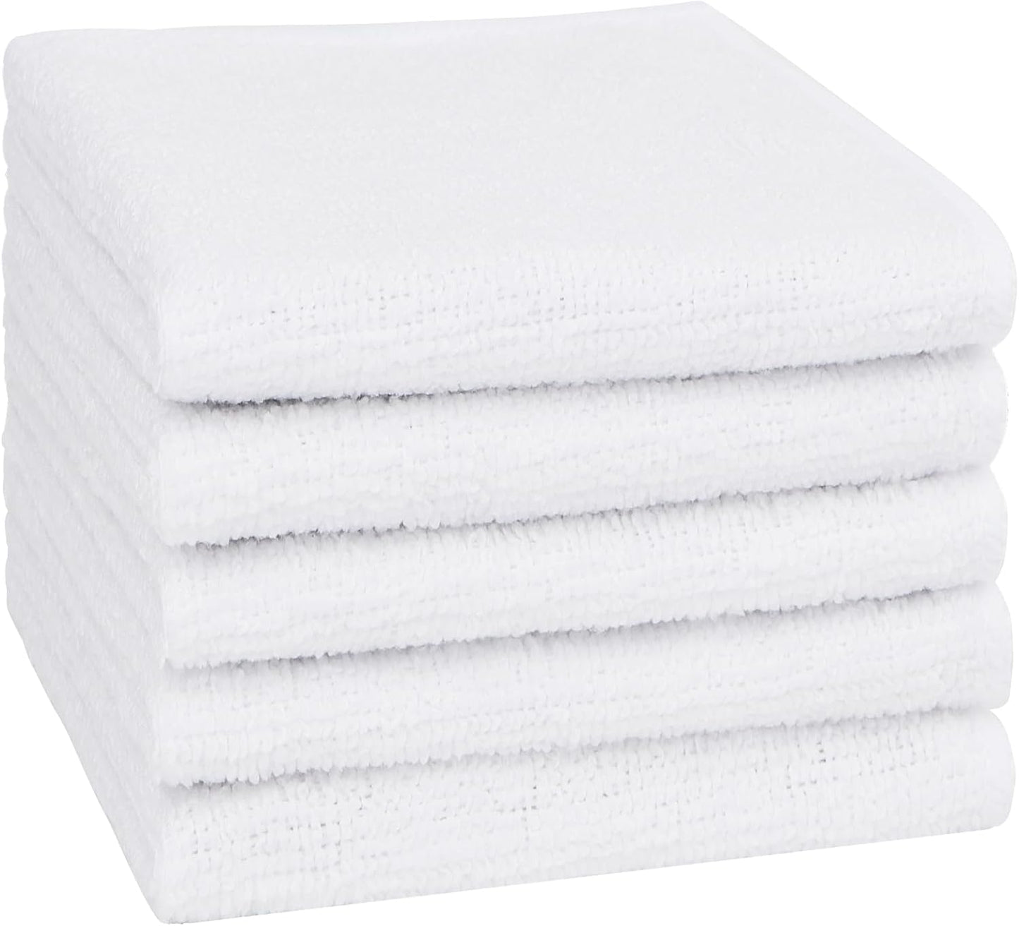 Microfiber Washcloths 20 Pack - Soft, Quick-Dry Face & Hand Towels for Travel, Gym, Spa | 11.5"x11.5", Black