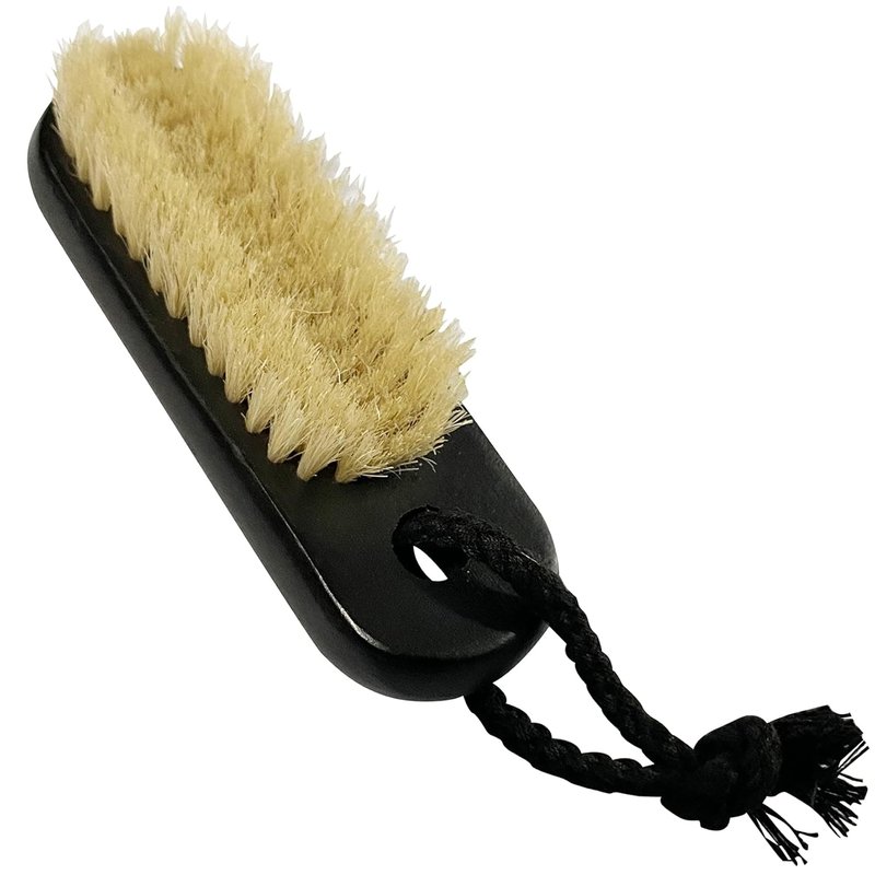 Wooden Nail Brush Cleaner - 100% Natural Boar Bristle | Fingernail & Toenail Scrub for Men, Women & Kids