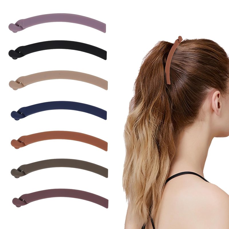 Large Matte Banana Hair Clips for Women - No Slip Clamp for Thick or Fine Hair | Cute Beauty Clasp Clips