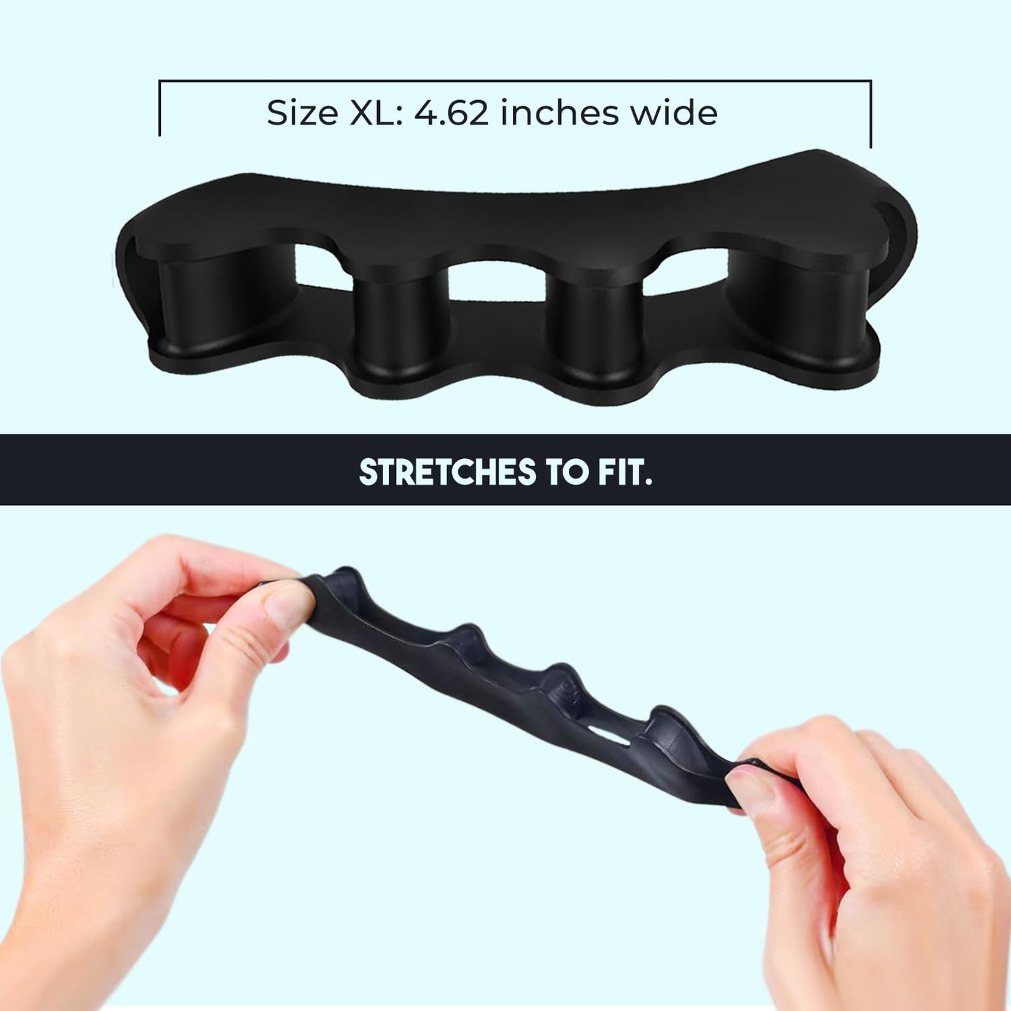 Toe Separators for Men & Women - Bunion Corrector & Foot Pain Relief | XL Size, Pack of 2